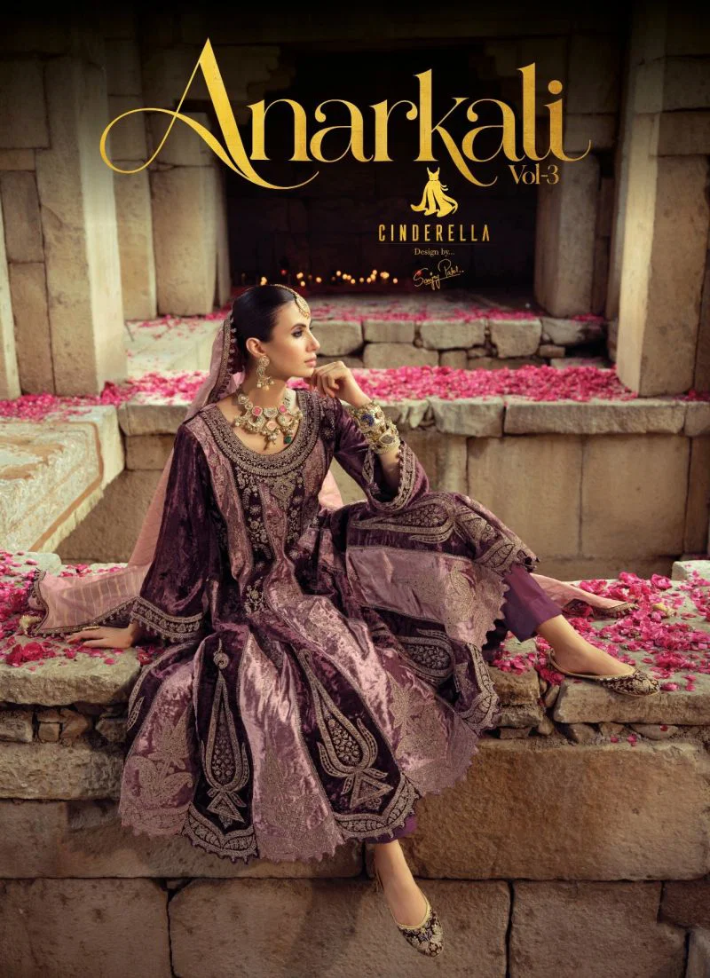 Ibiza Anarkali Vol 3 Viscose Velvet Embroidered Designer Salwar Kameez Wholesale