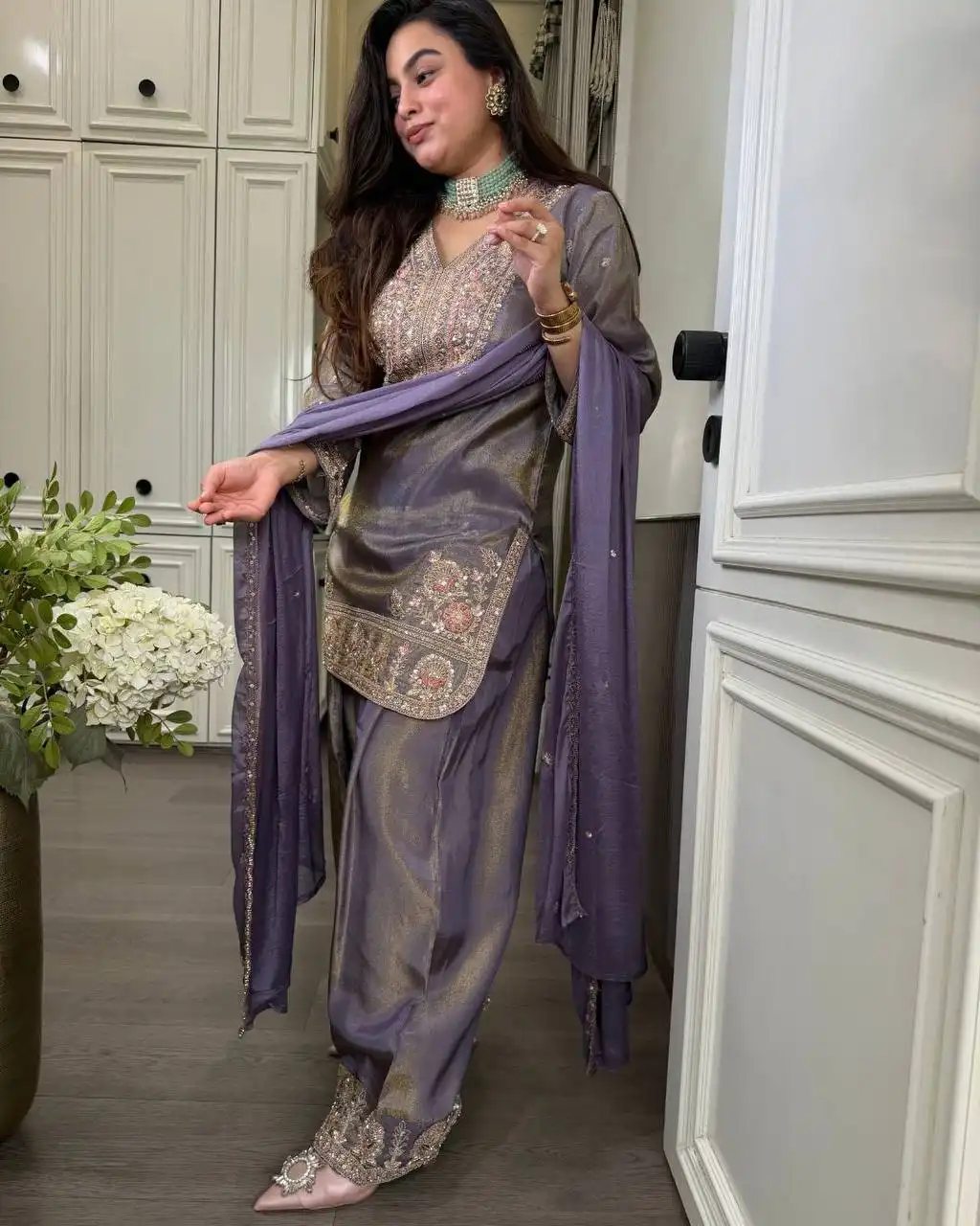 Sabina 5367 Ronald Silk With Heavy Embroidery Work Top Bottom and Dupatta Set Wholesale Surat