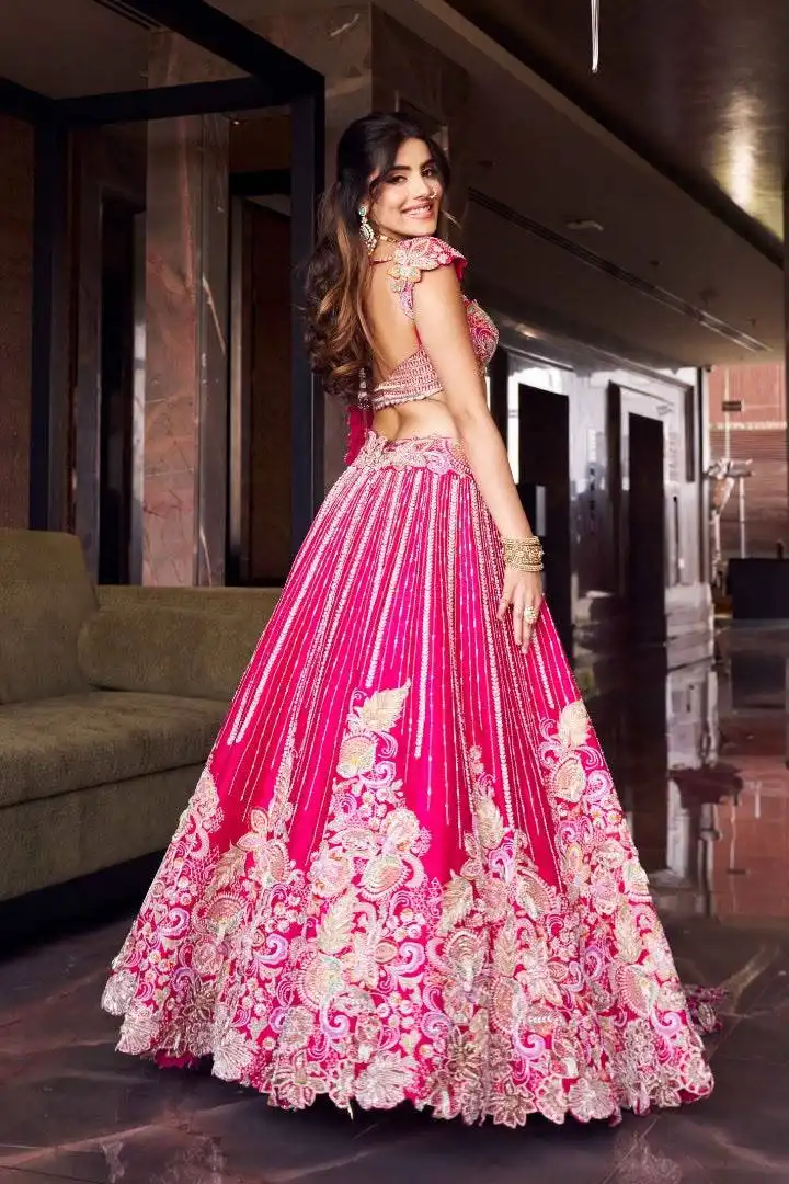 SBD 1876 Barfi Silk With Embroidery Sequins Work Lehenga Choli Wholesale Supplier