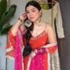 STD 6146 Chinon Silk With Zari Embroidered Work Top Lehenga Set Wholesale Supplier