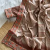 MHV Hira 1026 Pure Handloom Tussur Silk With Embroidery Work Digital Printed Lehriya Saree Wholesale Surat