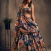 DKT 9202 Tabby Organza With Digital Print With Zari Embroidery Work Lehenga Choli Wholesale Supplier