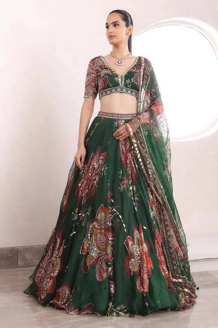 SBD 1881 Star Georgette With Digital Print and Sequence Figure Work Lehenga Choli Wholesale Surat