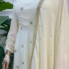 DKT 5195 French Crap Silk With Embroidery Sequence Work Gown Bottom Dupatta Set Wholesale Supplier