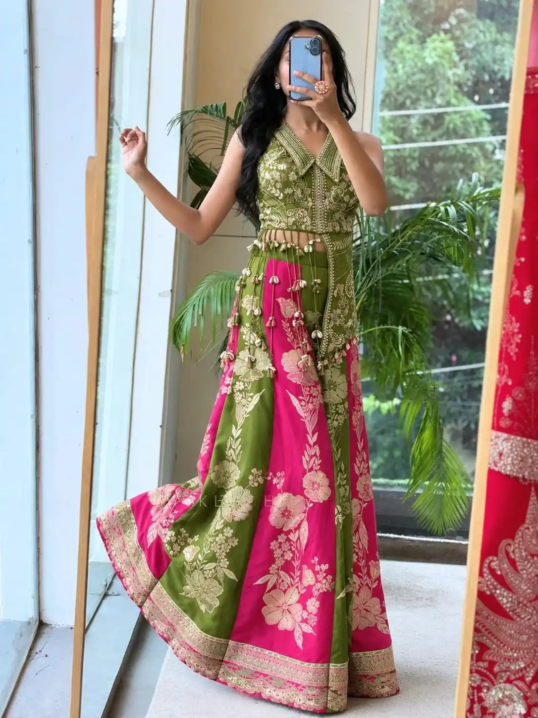 Madhuri 280 Satin Digital Print With Embroidery Sequence Work & Kodi Less Jacket and Plazzo Set Wholesale Surat