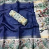 MHV Samridhi Doriya with weaving Checked Floral & Bird Print Saree Wholesale Surat
