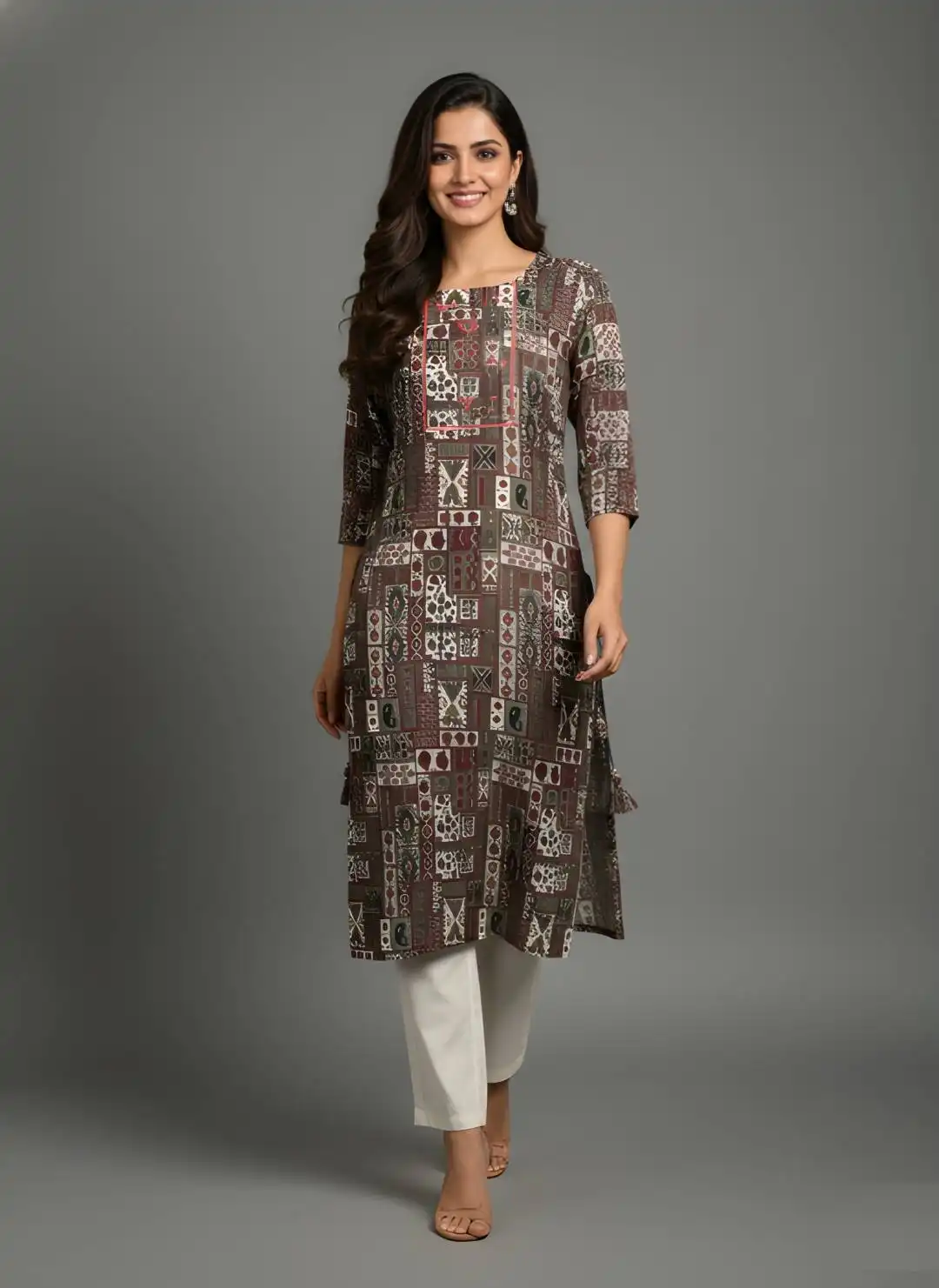 Shiv 740 Cotton With Printed Elegant Office Wear Kurti Wholesale Supplier
