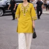 SS2016 Minimalist 1009 Heavy Rayon With Heavy Embroidery Work Co Ord Set Wholesale Supplier