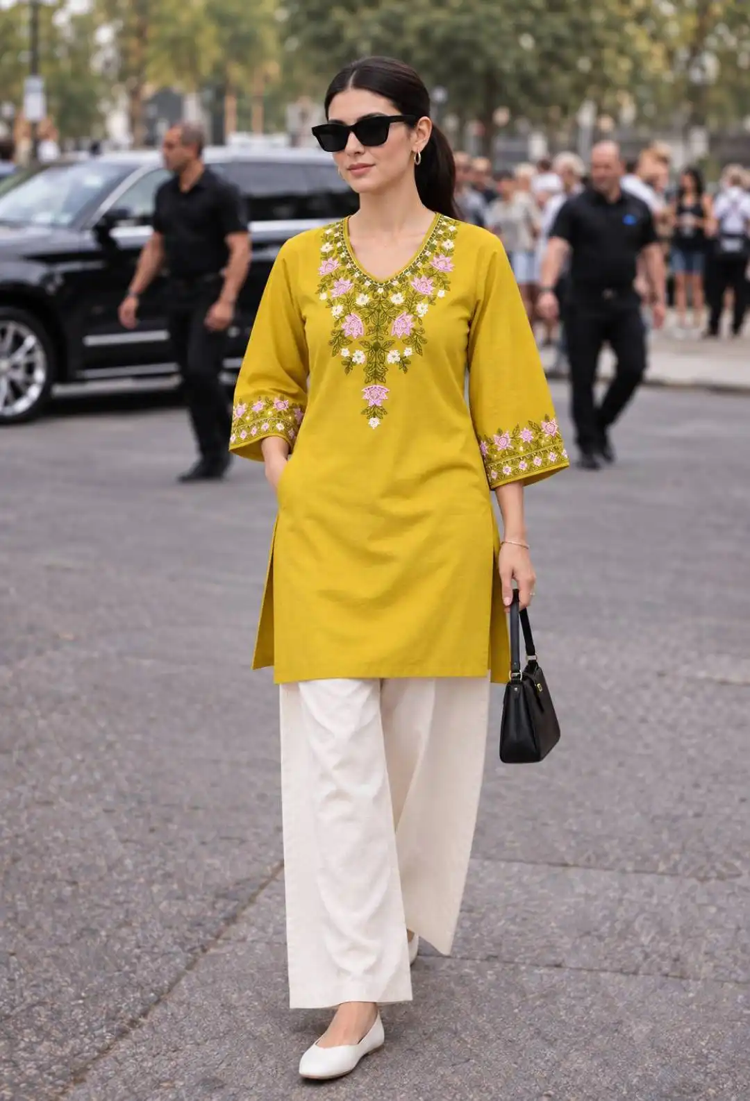 SS2016 Minimalist 1009 Heavy Rayon With Heavy Embroidery Work Co Ord Set Wholesale Supplier