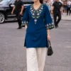 SS2016 Minimalist 1009 Heavy Rayon With Heavy Embroidery Work Co Ord Set Wholesale Supplier