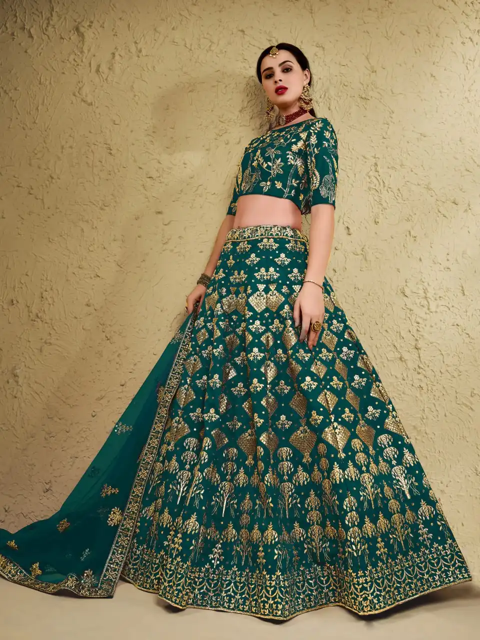 ZEEL 7055 Art Silk With Zari and Multiple Sequins Embroidery Work Lehenga Choli Wholesale Surat