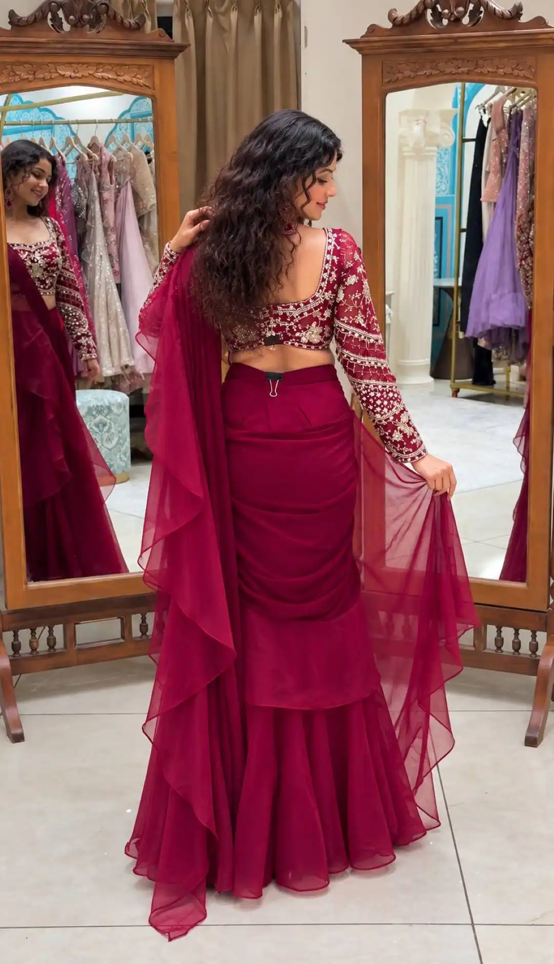 BDB 99 Heavy Teby Silk With Embroidery Sequence Work Ready To Wear Lehenga Choli Wholesale Surat