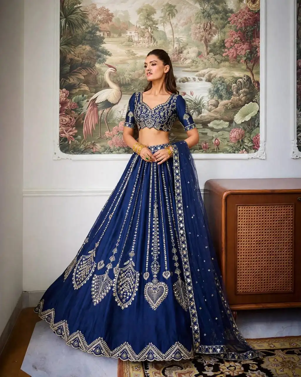 SBD 1883 Diamond Silk With Coding Embroidery Sequins Work Lehenga Choli Wholesale Surat