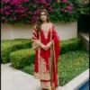 C585 1510 Fax Georgette With Zari Embroidery Work Kurti Plazzo Dupatta Set Wholesale Supplier