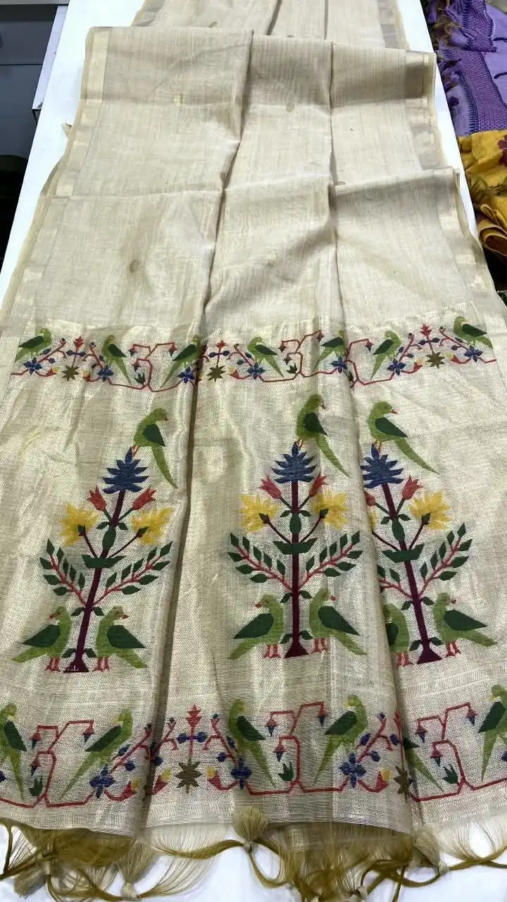 RGS 6010 Jamdani With Zari Borders Traditional Saree Wholesale Surat