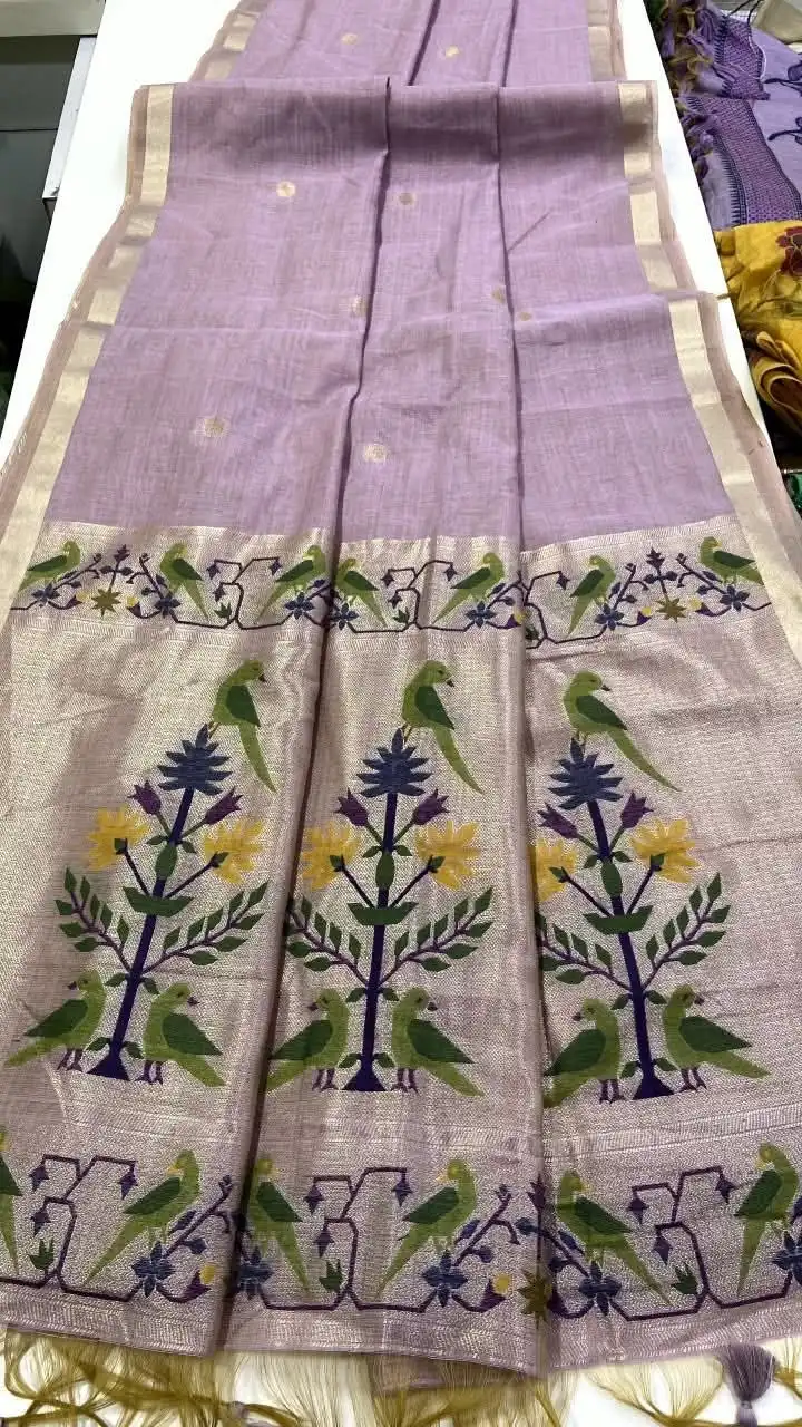 RGS 6010 Jamdani With Zari Borders Traditional Saree Wholesale Surat