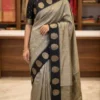 RGS 1006 Raw Silk With golden border weaving zari Work Traditional Saree Wholesale Surat