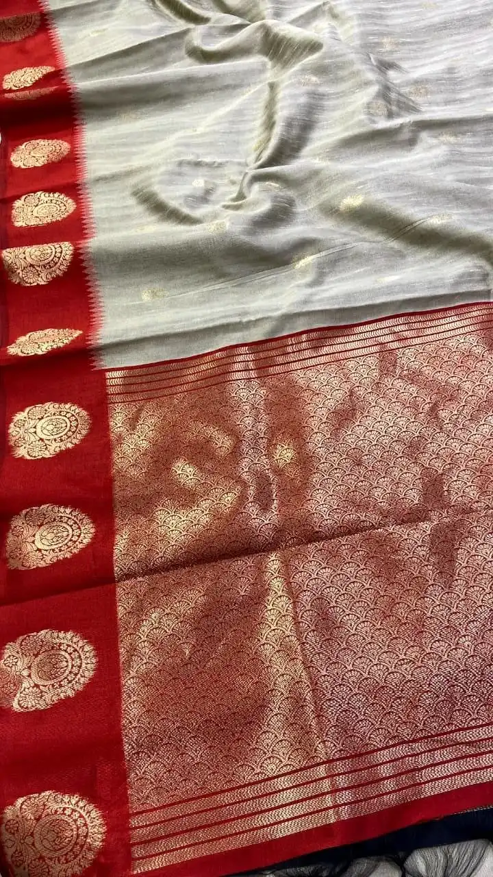 RGS 1006 Raw Silk With golden border weaving zari Work Traditional Saree Wholesale Surat