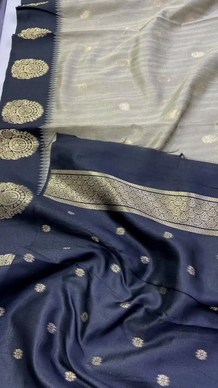 RGS 1006 Raw Silk With golden border weaving zari Work Traditional Saree Wholesale Surat
