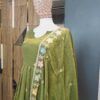FFD 6010 Heavy Crunchy Silk With Floral Motif Thread Embroidery Anarkali Top Plazzo Dupatta Set Wholesale Surat