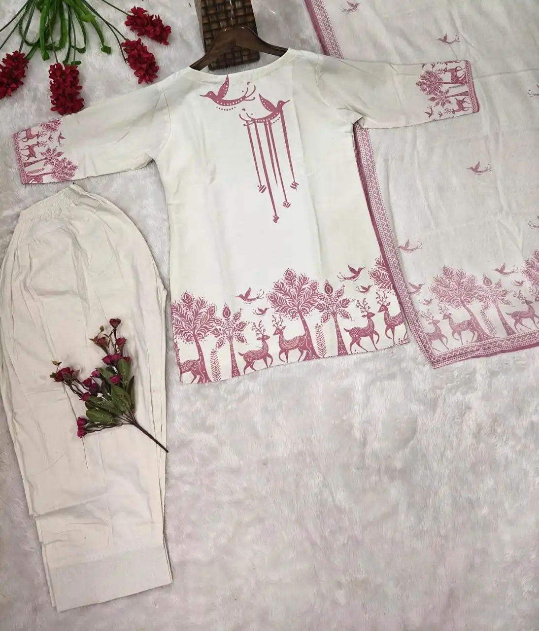 Laxmy 2201 Khadi Cotton With Printed Kurti Plazzo Dupatta Set Wholesale Supplier
