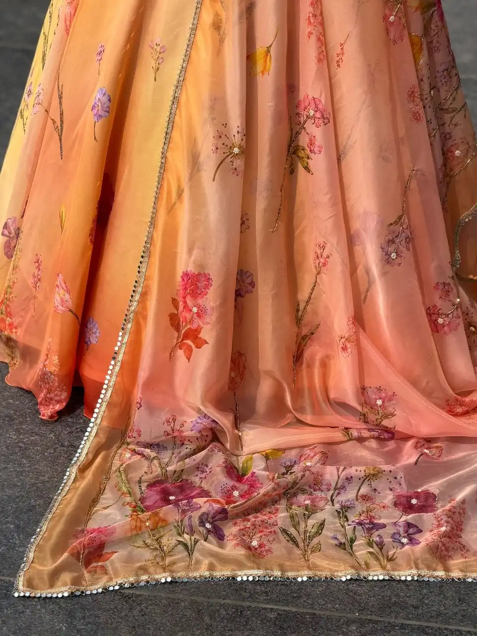 SWT 1213 Pure Soft Organza With Digital Printed Lehenga Choli Wholesale Supplier