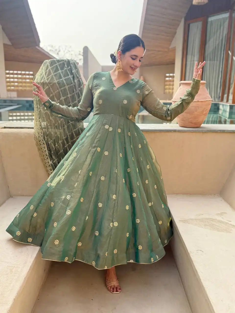 MRD 3086 Heavy Moss Fandy With Sequence and Embroidery Work Anarkali Suit Wholesale Surat