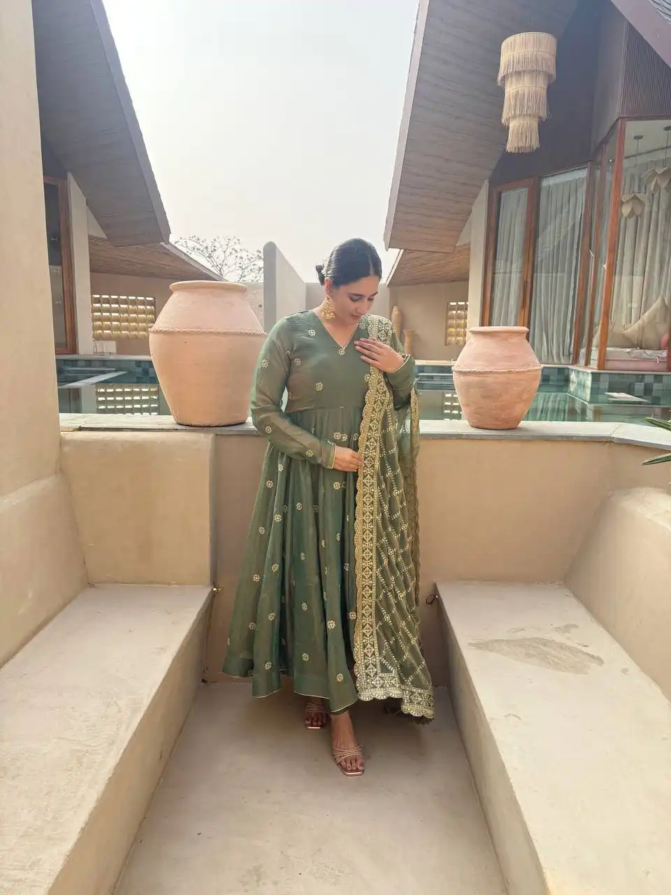 MRD 3086 Heavy Moss Fandy With Sequence and Embroidery Work Anarkali Suit Wholesale Surat