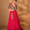 BDB 100 Rangoli Crush Silk With Embroidery Sequins Multi Thread Work Lehenga Koti Set Wholesale Supplier