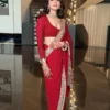 SBD 1811 Faux Georgette With Embroidery Sequins Work Real Mirror Saree Wholesale Online Supplier