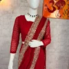 SBD 1811 Faux Georgette With Embroidery Sequins Work Real Mirror Saree Wholesale Online Supplier