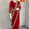 SBD 1811 Faux Georgette With Embroidery Sequins Work Real Mirror Saree Wholesale Online Supplier