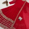C585 1513 Fax Georgette Siquence and Zari Work Gown With Dupatta Set Wholesale Supplier