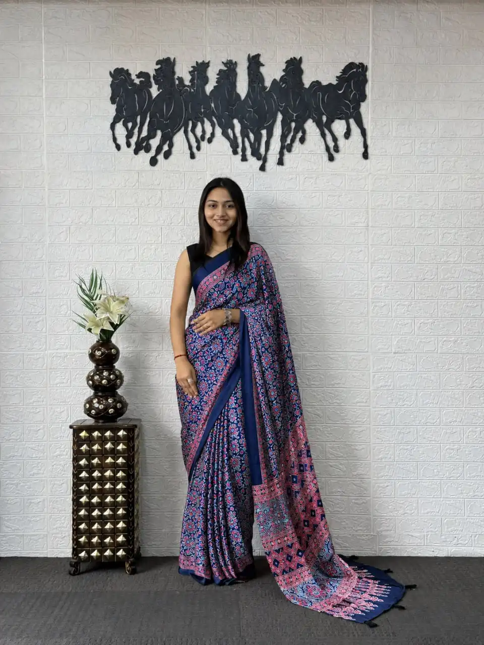 WMT 3213 Japan Satin With Printed With Mirror Work saree Wholesale Surat
