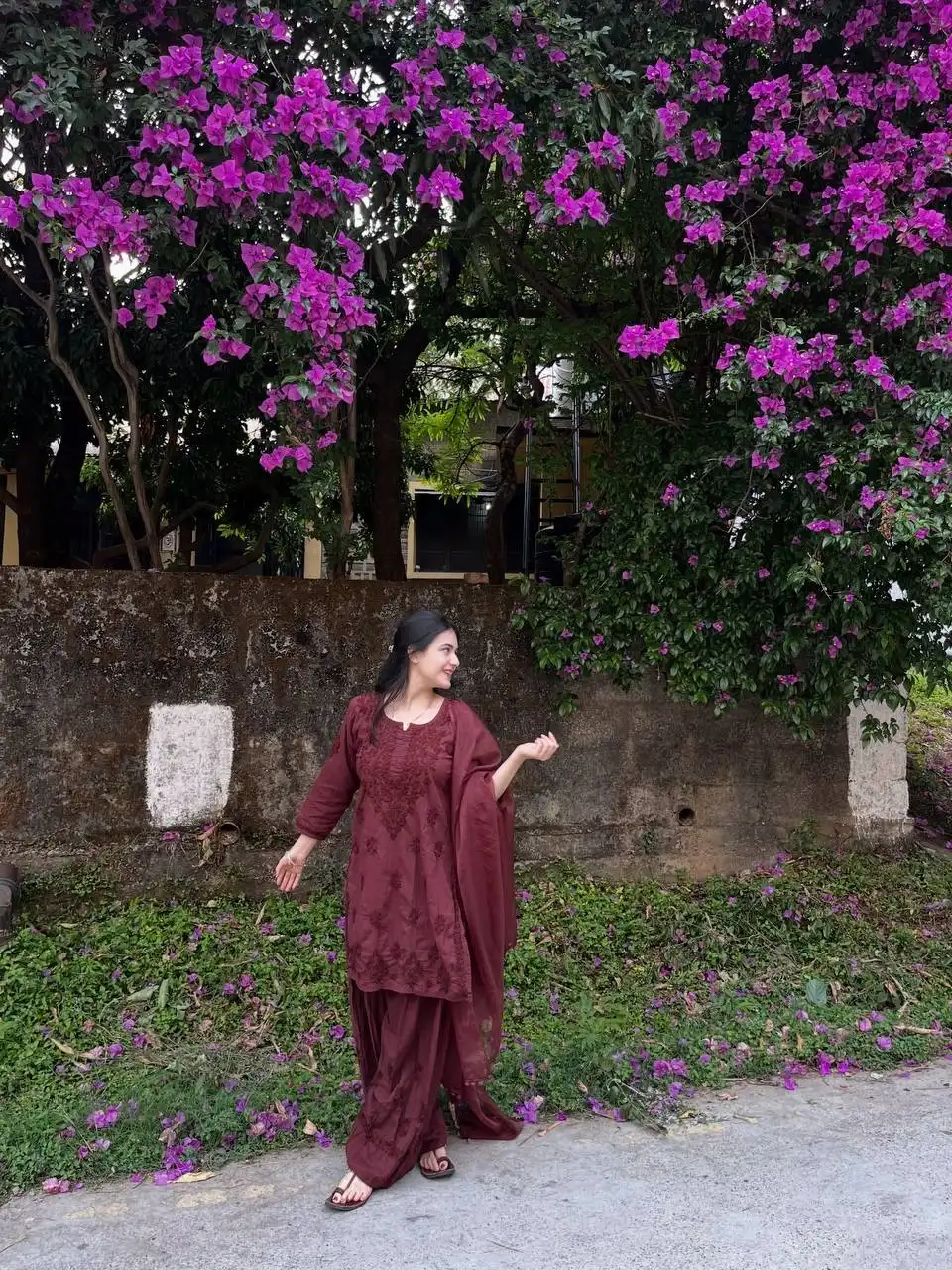 BV 517 Rayon With Embroidered Work Top Salwaar Dupatta Set Wholesale Supplier