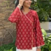 SS2016 Adaa 1210 Heavy Rayon Bandhani print and border lace Short Top Wholesale Surat