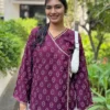 SS2016 Adaa 1210 Heavy Rayon Bandhani print and border lace Short Top Wholesale Surat