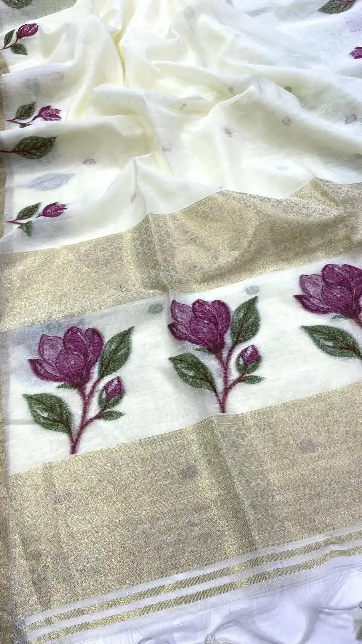RGS 1410 Soft Cotton With Handloom Saree Wholesale Online Surat