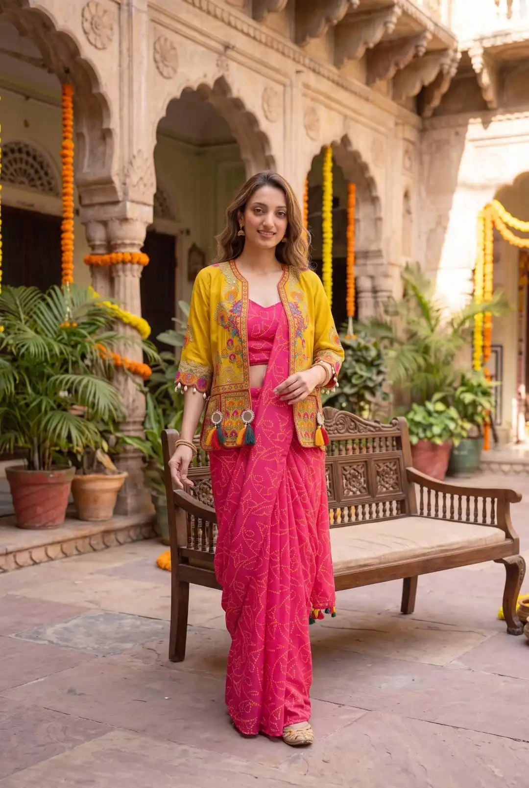 BDB 101 Heavy Chinon Silk With Digital Print Work Ready To Wear Saree Wholesale Surat