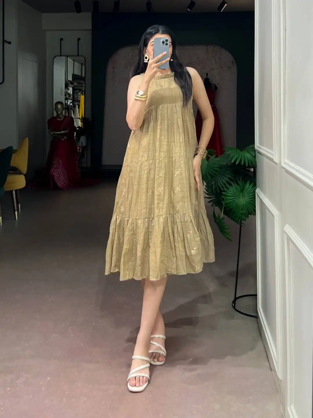 WMN 4503 Poly Tasar With Zari Weaving Work Western Wear Wholesale Surat