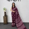 WMT 3215 Japan Satin With Printed With Mirror Work Saree Wholesale Online Surat