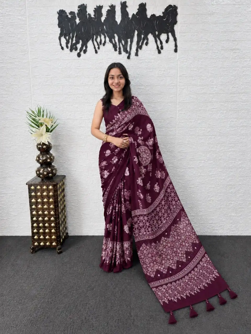 WMT 3215 Japan Satin With Printed With Mirror Work Saree Wholesale Online Surat