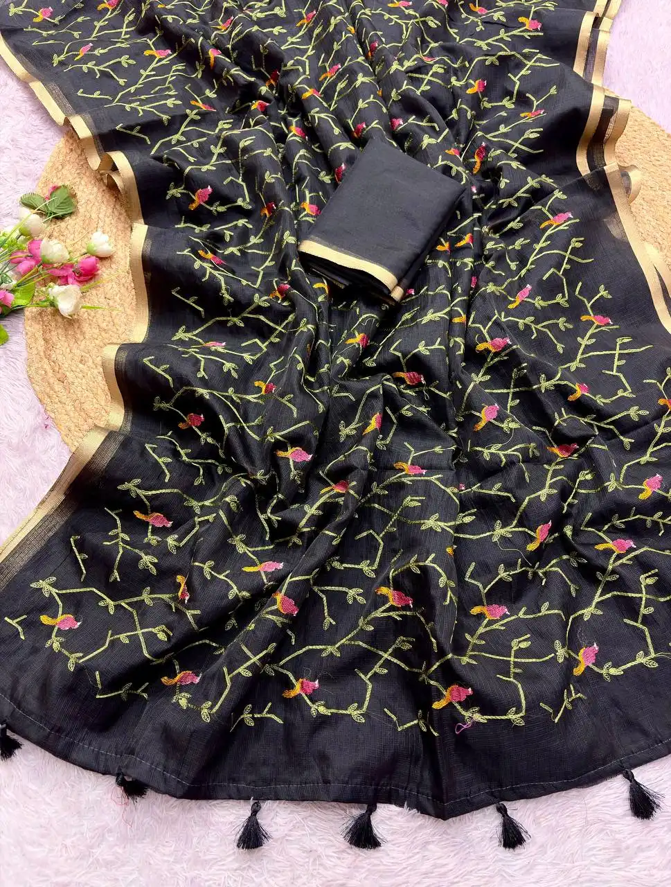 MHV Aakriti 2010 Soft Kota Doriya With Embroidery Work Saree Wholesale Online Surat