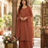 BV 519 Georgette With Sequence Embroidery Work Top Plazzo Dupatta Set Wholesale Surat
