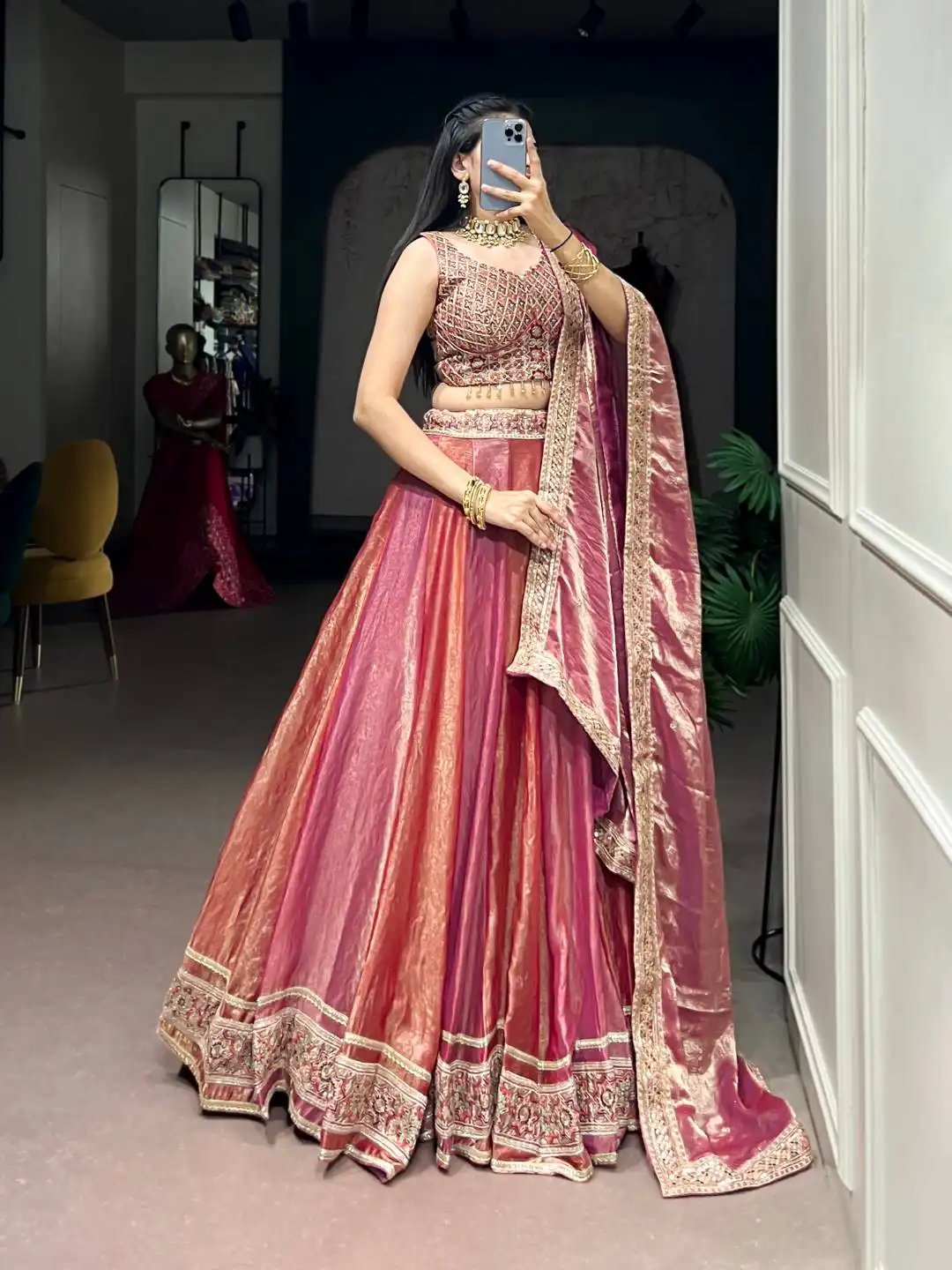 WMN 1479 Fandy Silk With Embroidery Work Lehenga Choli Wholesale Supplier