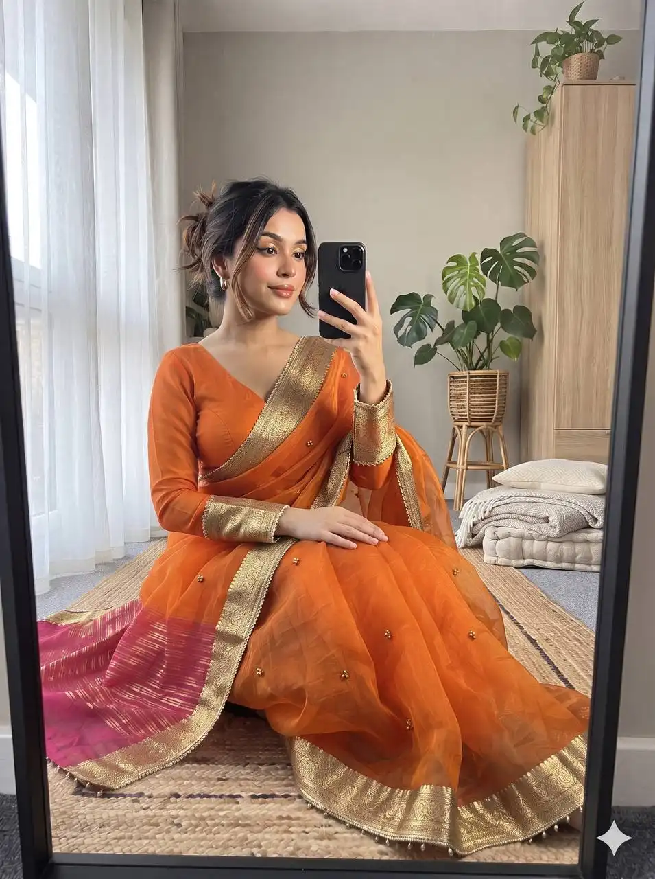 WMS 1022 Soft Tissue Silk With Beautiful Real Ghungroo Trending Saree Wholesale Supplier