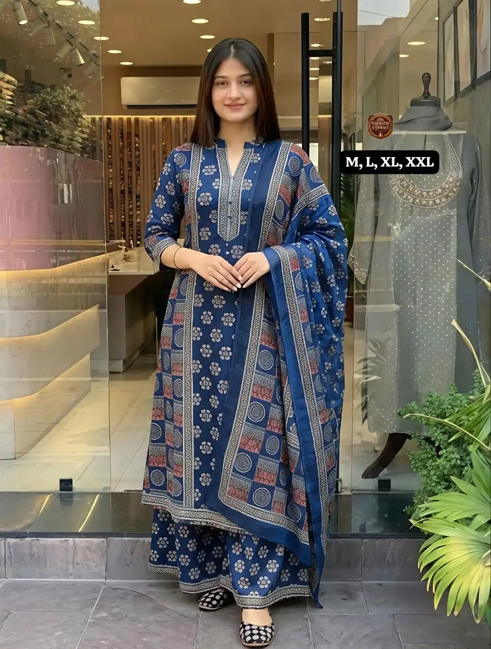 Laxmy 1020 Cotton With Embroidery Work Anarkali Top Pant Dupatta Set Wholesale Supplier