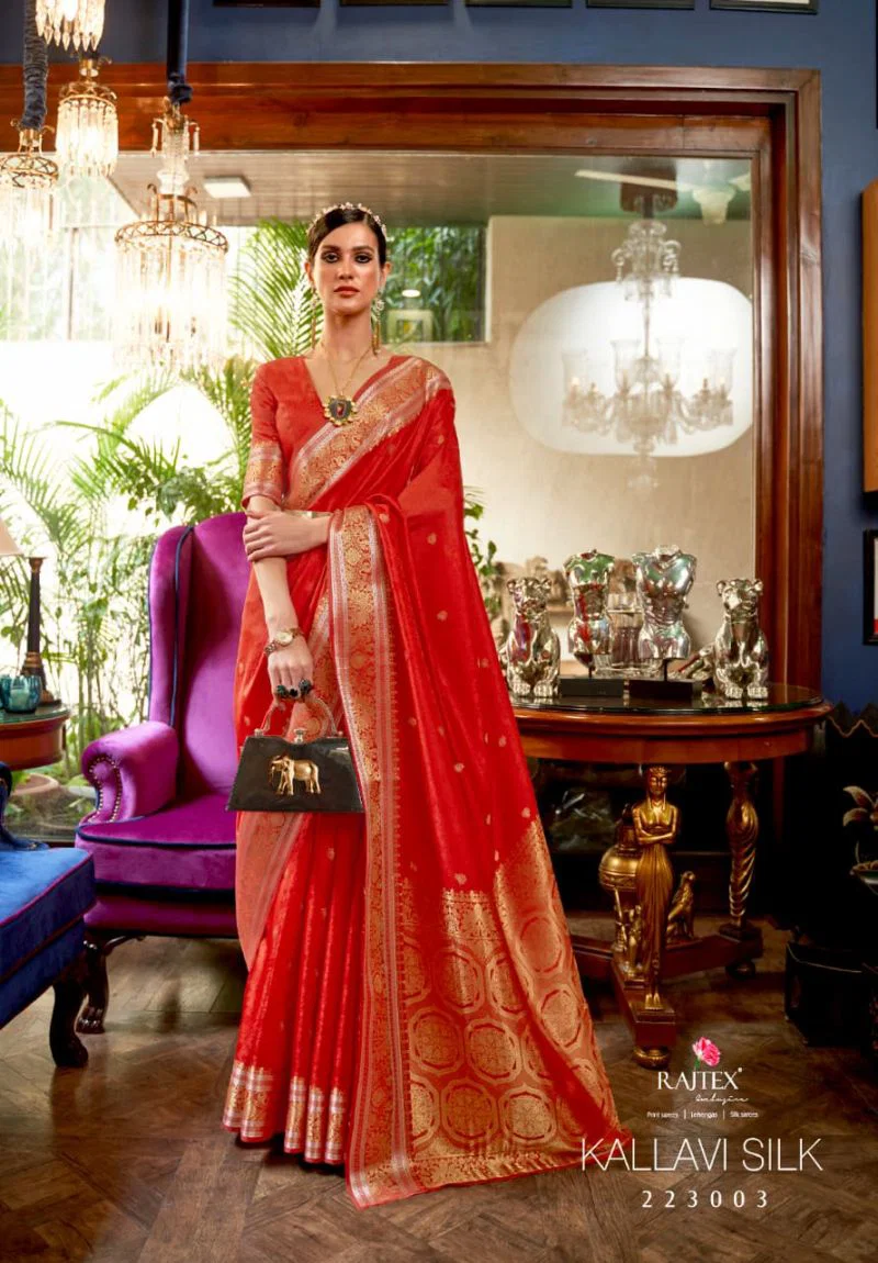 Rajtex Kallavi Silk Handloom Weaving Saree Collection Wholesale