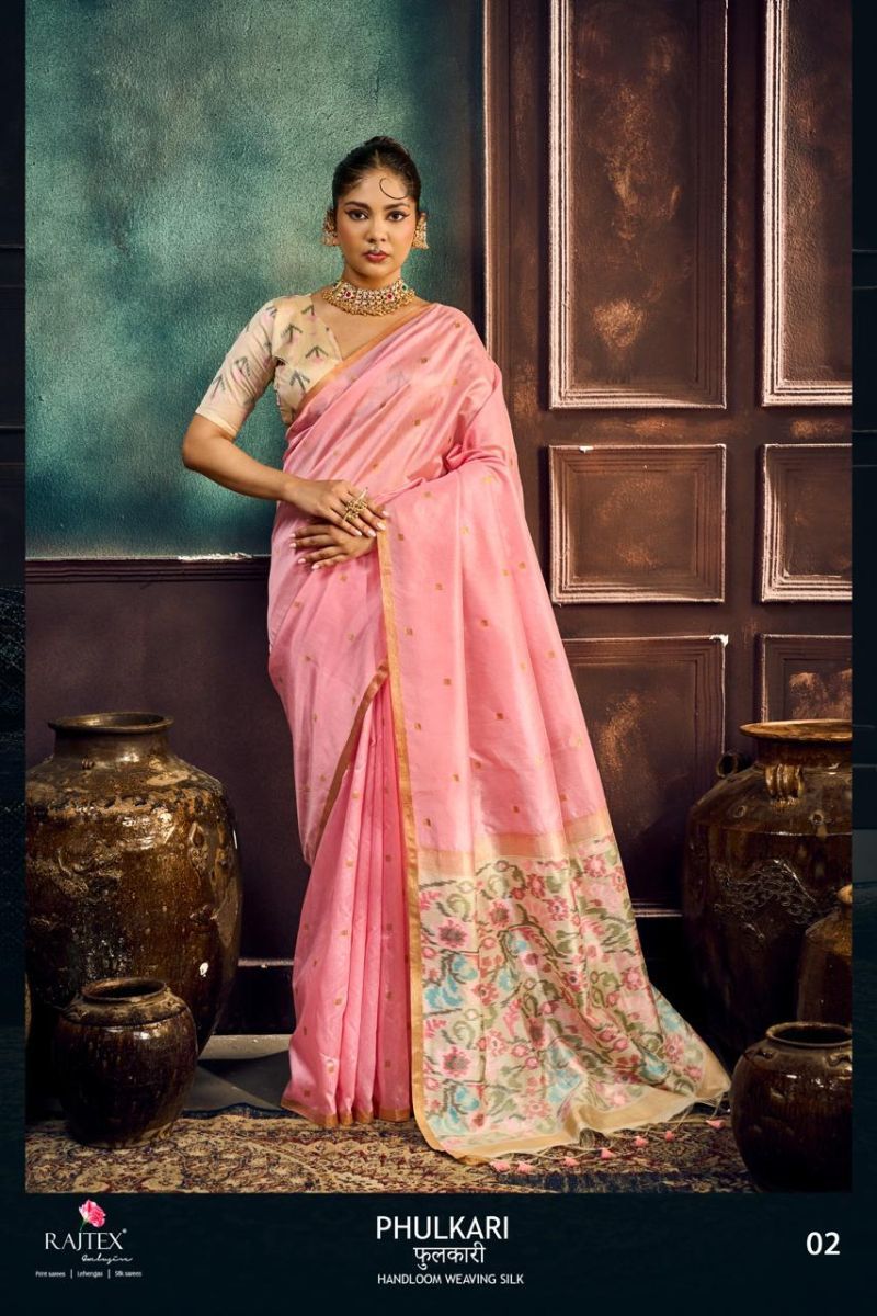 Buy Rajtex Phulkari Handloom Weaving Silk Saree Collection Wholesale 2026