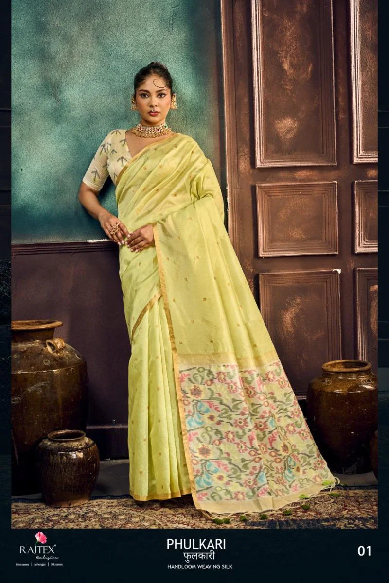 Buy Rajtex Phulkari Handloom Weaving Silk Saree Collection Wholesale 2026